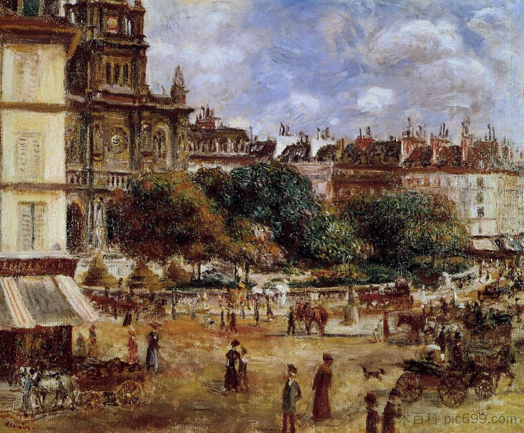 特里尼特广场 Place de la Trinite (1875),皮耶尔·奥古斯特·雷诺阿