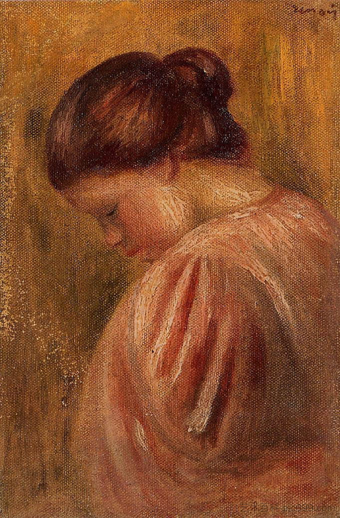 红衣少女的肖像 Portrait of a Girl in Red (1883),皮耶尔·奥古斯特·雷诺阿
