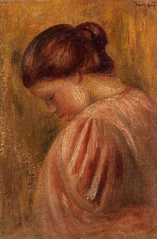红衣少女的肖像 Portrait of a Girl in Red (1883)，皮耶尔·奥古斯特·雷诺阿