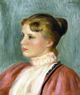 一个女人的肖像 Portrait of a Woman (1897)，皮耶尔·奥古斯特·雷诺阿