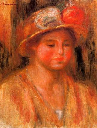 一个女人的肖像 Portrait of a Woman (c.1912 – 1915)，皮耶尔·奥古斯特·雷诺阿