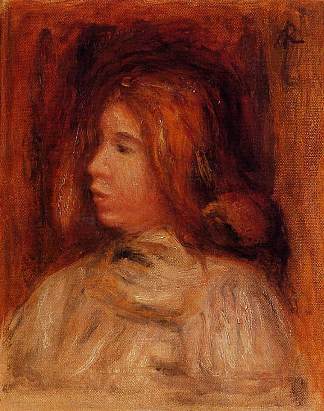一个年轻女孩的肖像 Portrait of a Young Girl，皮耶尔·奥古斯特·雷诺阿