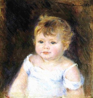 婴儿肖像 Portrait of an Infant (1881)，皮耶尔·奥古斯特·雷诺阿