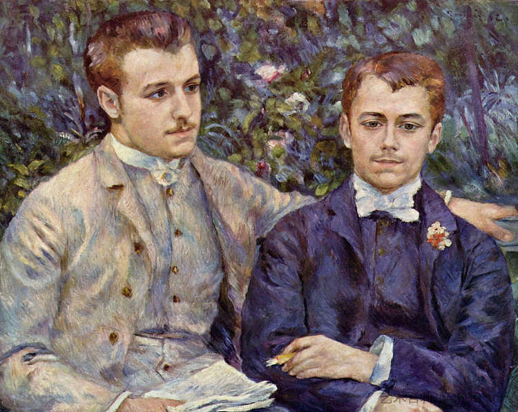 查尔斯和乔治·杜兰德·鲁埃尔的肖像 Portrait of Charles and Georges Durand Ruel (1882),皮耶尔·奥古斯特·雷诺阿