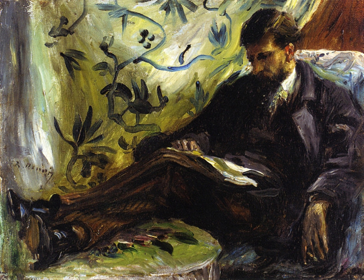 埃德蒙·迈特雷的肖像(读者) Portrait of Edmond Maitre (The Reader) (1871),皮耶尔·奥古斯特·雷诺阿