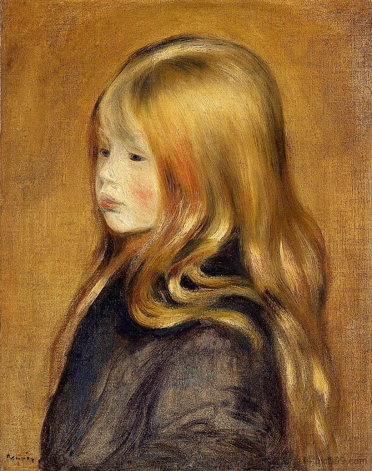 小埃德蒙·雷诺阿肖像 Portrait of Edmond Renoir, Jr. (1888),皮耶尔·奥古斯特·雷诺阿