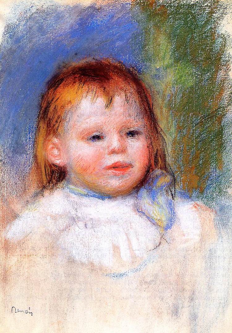让·雷诺阿的肖像 Portrait of Jean Renoir (1895)，皮耶尔·奥古斯特·雷诺阿