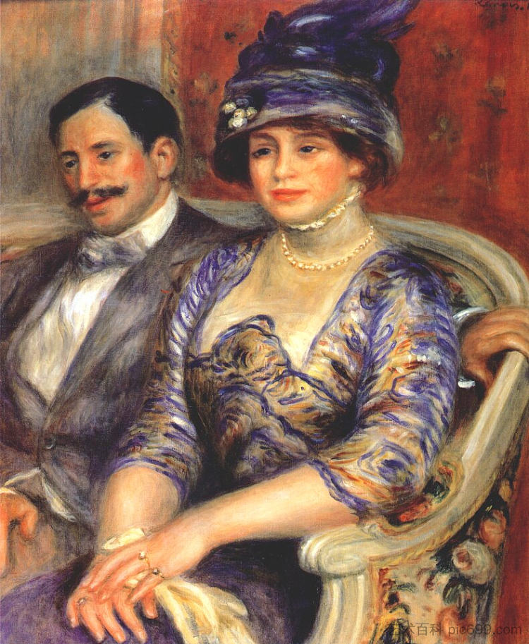 Portrait of M. and Mme. Bernheim de Villers Portrait of M. and Mme. Bernheim de Villers (1910)，皮耶尔·奥古斯特·雷诺阿