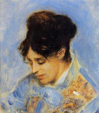 克劳德·莫奈夫人的肖像 Portrait of Madame Claude Monet (1872)，皮耶尔·奥古斯特·雷诺阿