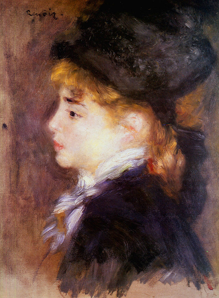 玛戈特的肖像（模特肖像） Portrait of Margot (Portrait of a Model) (1876 - 1877)，皮耶尔·奥古斯特·雷诺阿