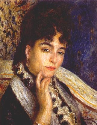 阿尔方斯·道德夫人的肖像 Portrait of Mme. Alphonse Daudet (1876)，皮耶尔·奥古斯特·雷诺阿