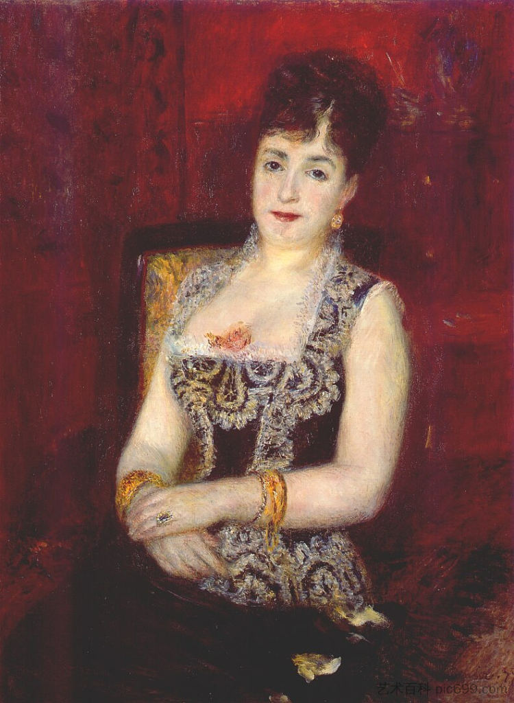 伯爵夫人的肖像 Portrait of the countess pourtales (1877)，皮耶尔·奥古斯特·雷诺阿