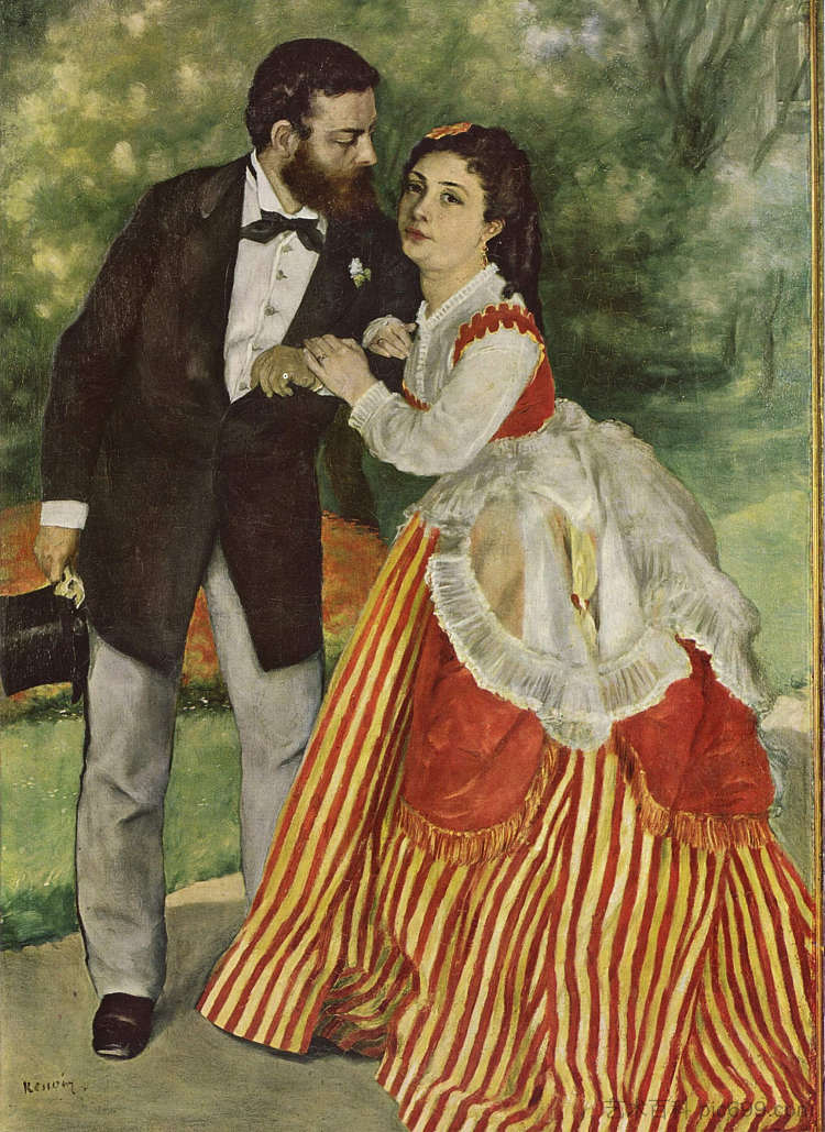 阿尔弗雷德·西斯莱和他的妻子 Alfred Sisley and His Wife (1868)，皮耶尔·奥古斯特·雷诺阿