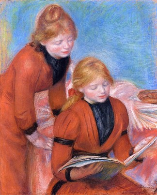 阅读 Reading (c.1889)，皮耶尔·奥古斯特·雷诺阿
