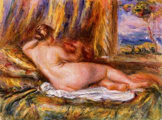 斜倚的裸体 Reclining Nude (1850 – 1860)，皮耶尔·奥古斯特·雷诺阿