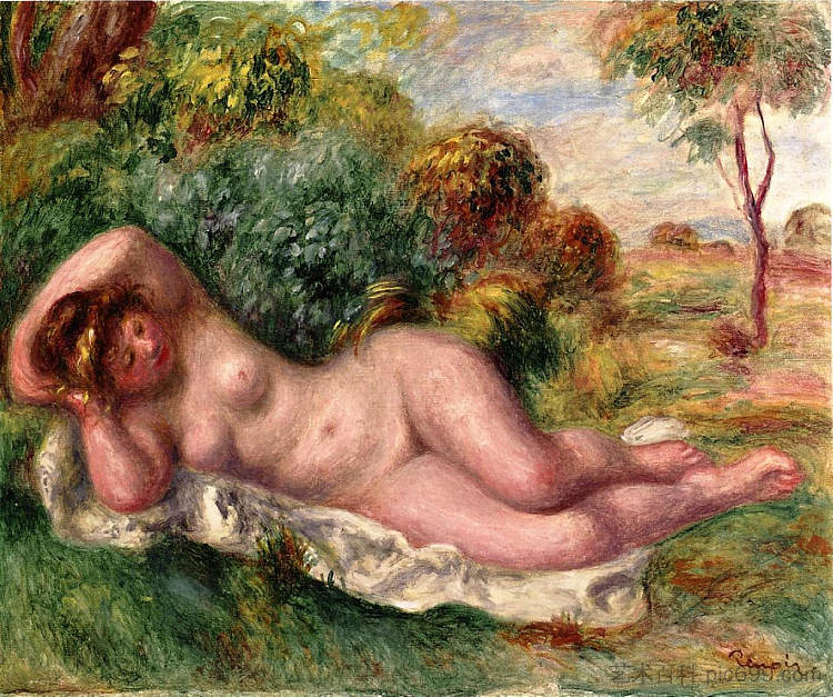 裸躺(面包师的妻子) Reclining Nude (The Baker's Wife) (1902),皮耶尔·奥古斯特·雷诺阿