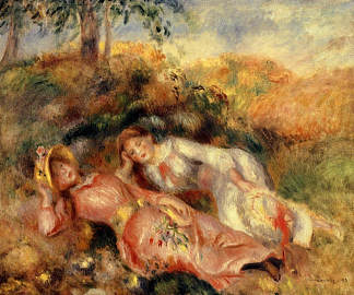 倾斜的女性 Reclining Women (1893)，皮耶尔·奥古斯特·雷诺阿