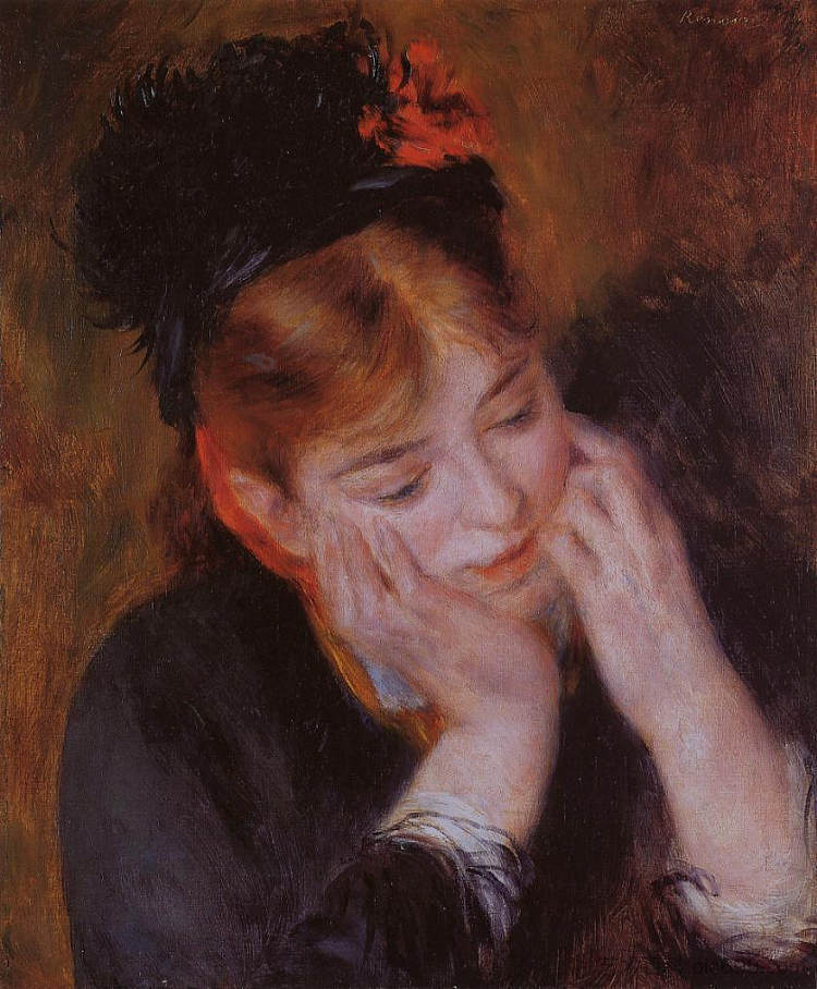 反射 Reflection (1877)，皮耶尔·奥古斯特·雷诺阿