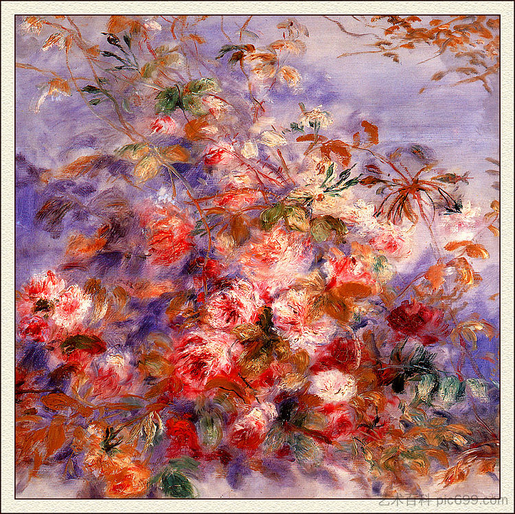 窗边的玫瑰 Roses By The Window,皮耶尔·奥古斯特·雷诺阿