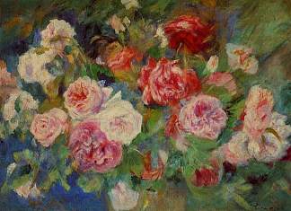 玫瑰 Roses (c.1885)，皮耶尔·奥古斯特·雷诺阿
