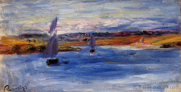 帆船 Sailboats (1885)，皮耶尔·奥古斯特·雷诺阿