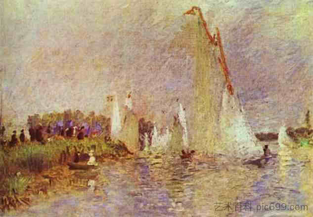 阿让特伊的帆船 Sailboats at Argenteuil，皮耶尔·奥古斯特·雷诺阿