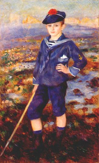 水手男孩（罗伯特·努内斯的肖像） Sailor Boy (Portrait of Robert Nunes) (1883)，皮耶尔·奥古斯特·雷诺阿