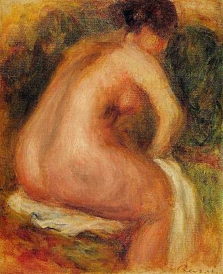 坐着的女性裸体 Seated Female Nude (1910)，皮耶尔·奥古斯特·雷诺阿