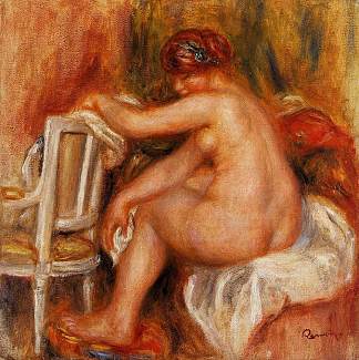 坐着的裸体 Seated Nude (1913)，皮耶尔·奥古斯特·雷诺阿