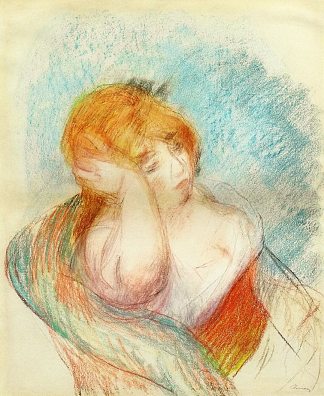 坐着的女人 Seated Woman，皮耶尔·奥古斯特·雷诺阿