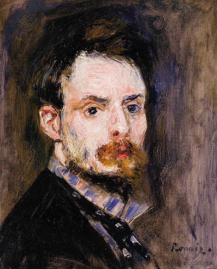 自画像 Self-Portrait (c.1875)，皮耶尔·奥古斯特·雷诺阿