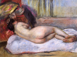 戴帽子裸睡(休息) Sleeping Nude with Hat (Repose)，皮耶尔·奥古斯特·雷诺阿