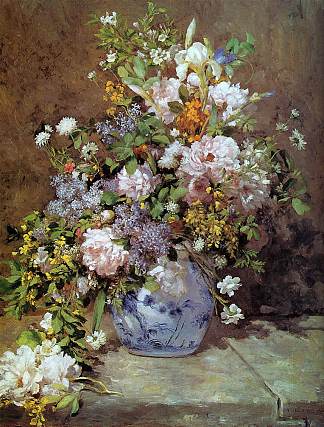 春天的花束 Spring Bouquet (1866)，皮耶尔·奥古斯特·雷诺阿