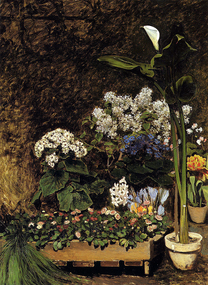 春天的花朵 Spring Flowers (1864)，皮耶尔·奥古斯特·雷诺阿