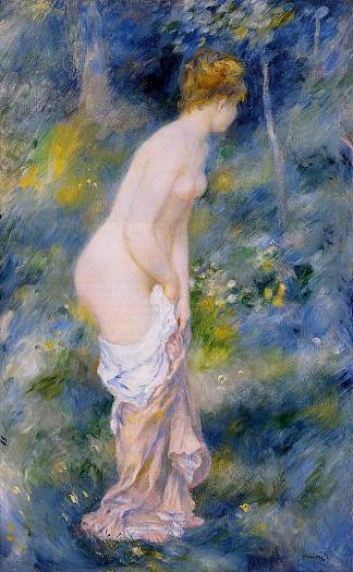 站入浴者 Standing Bather (1887)，皮耶尔·奥古斯特·雷诺阿