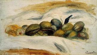 静物杏仁和核桃 Still Life Almonds and Walnuts (1905)，皮耶尔·奥古斯特·雷诺阿