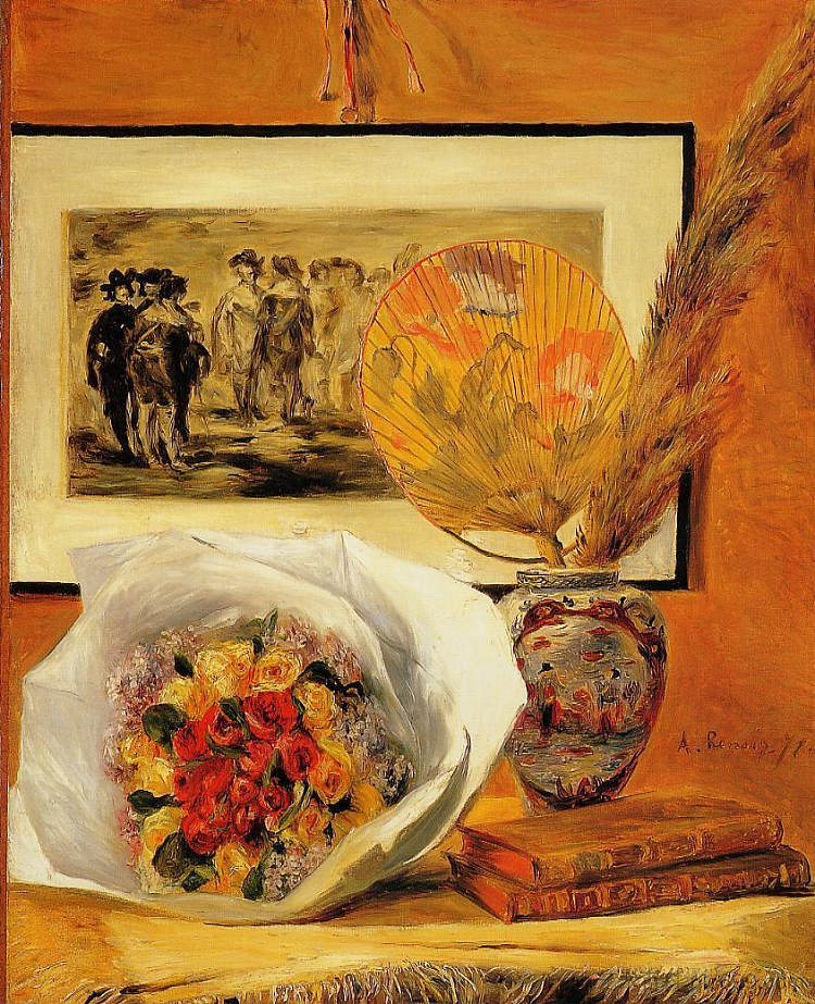 静物花束 Still Life with Bouquet (1871)，皮耶尔·奥古斯特·雷诺阿