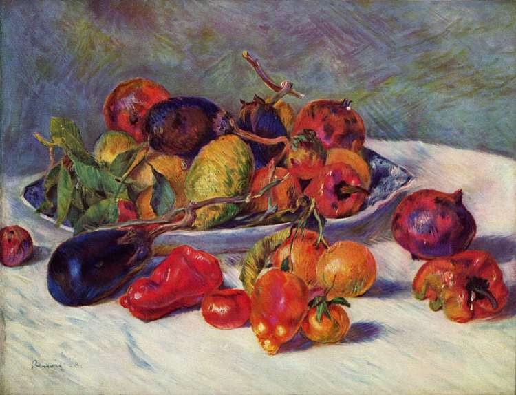 静物与水果 Still Life with Fruit (1881),皮耶尔·奥古斯特·雷诺阿