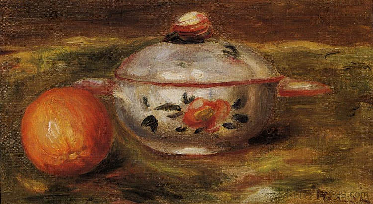 Still Life with Orange and Sugar Bowl Still Life with Orange and Sugar Bowl，皮耶尔·奥古斯特·雷诺阿