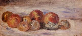 桃子静物 Still Life with Peaches，皮耶尔·奥古斯特·雷诺阿