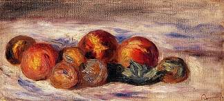 桃子静物 Still Life with Peaches (1916)，皮耶尔·奥古斯特·雷诺阿