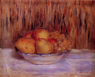 梨和葡萄静物画 Still Life with Pears and Grapes，皮耶尔·奥古斯特·雷诺阿
