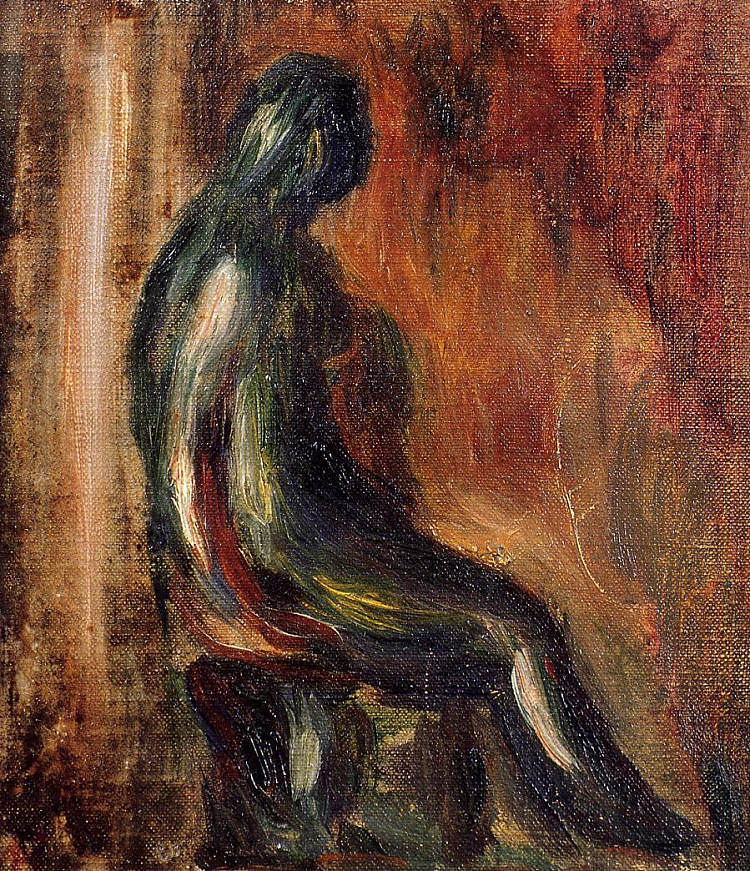 马约尔的小雕像研究 Study of a Statuette by Maillol (c.1907)，皮耶尔·奥古斯特·雷诺阿