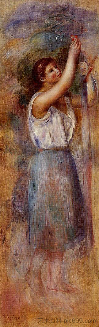 一个女人的研究 Study of a Woman (c.1890),皮耶尔·奥古斯特·雷诺阿