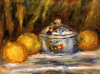 糖碗和柠檬 Sugar Bowl and Lemons (c.1915)，皮耶尔·奥古斯特·雷诺阿