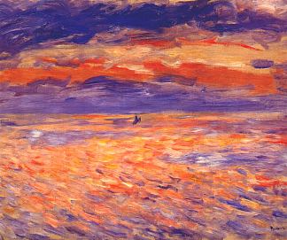 海上日落 Sunset at sea (1879)，皮耶尔·奥古斯特·雷诺阿