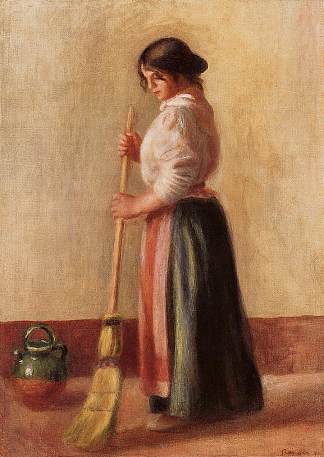 清洁工 Sweeper (1889)，皮耶尔·奥古斯特·雷诺阿