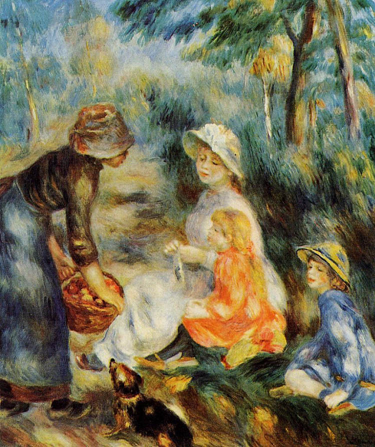 卖苹果的 The Apple Seller (1890),皮耶尔·奥古斯特·雷诺阿