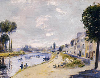 塞纳河畔 The Banks of the Seine (1875)，皮耶尔·奥古斯特·雷诺阿