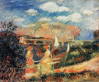 阿让特伊的塞纳河畔 The Banks of the Seine at Argenteuil (1880)，皮耶尔·奥古斯特·雷诺阿